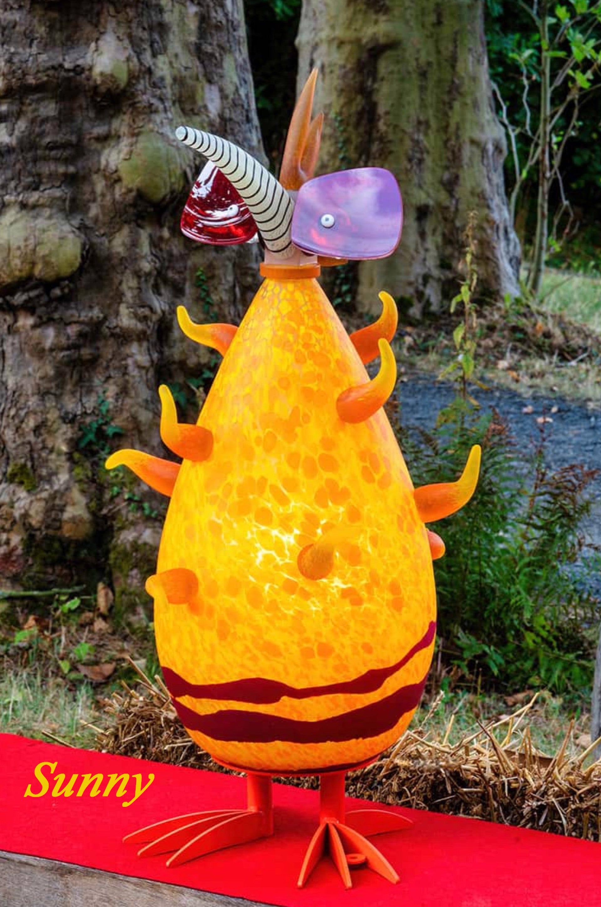 Bonzo Lamp By Borowski Art Glass