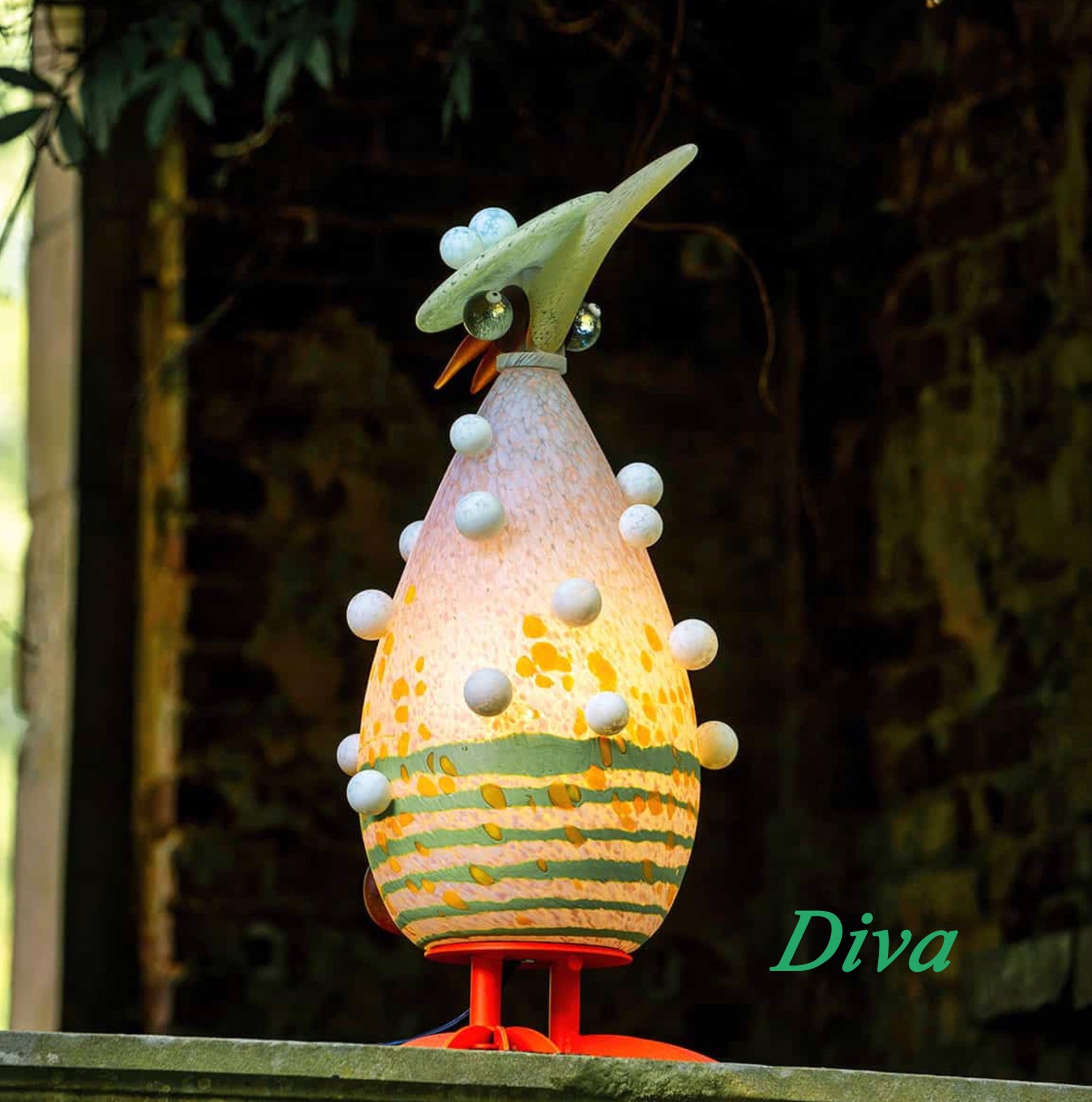 Bonzo Lamp By Borowski Art Glass