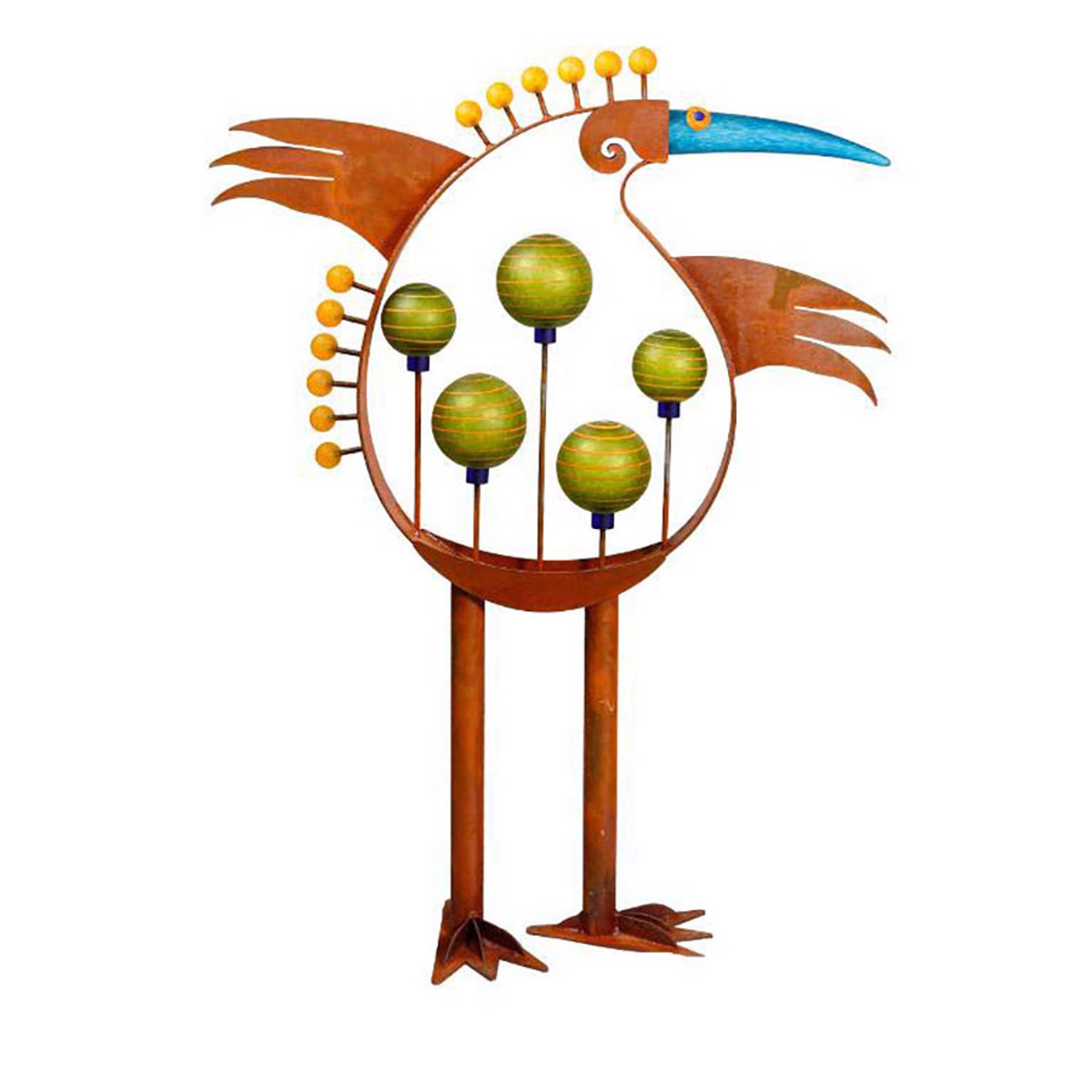 Lucky Bird Outdoor Sculpture By Borowski Art Glass